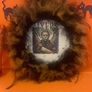 Halloween Wreath with Horror Theme